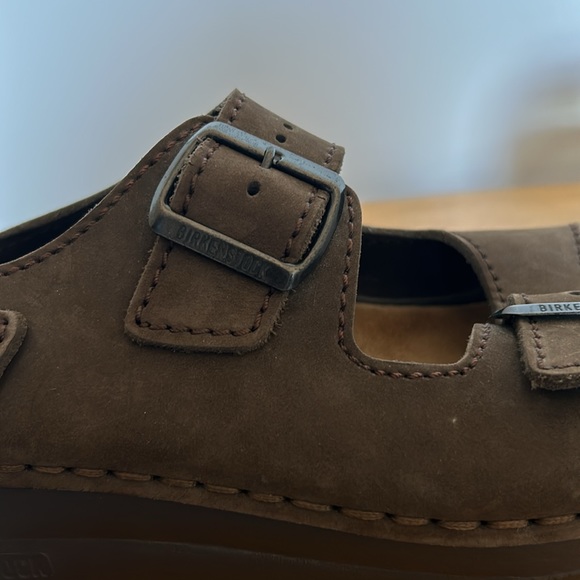 Birkenstock Nubuck Nebraska Strapped Sandals - Picture 9 of 10
